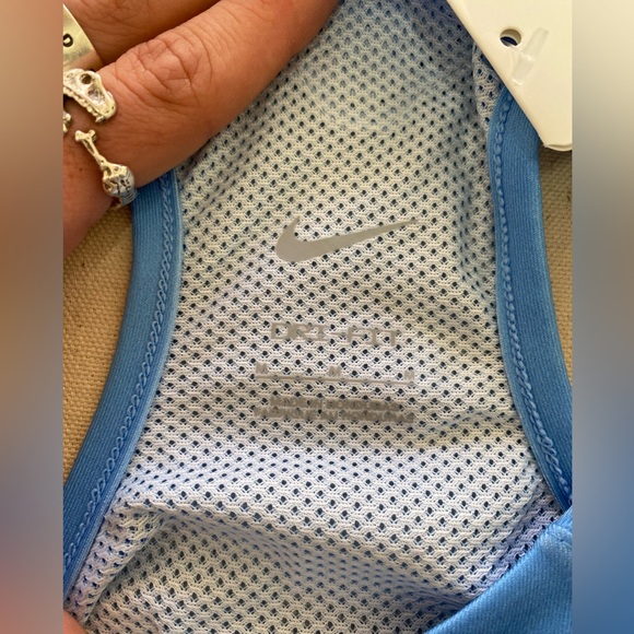 NWT University Sample Nike State Light Blue Dri-FIT Tank Short Set Basketball M - Picture 12 of 13